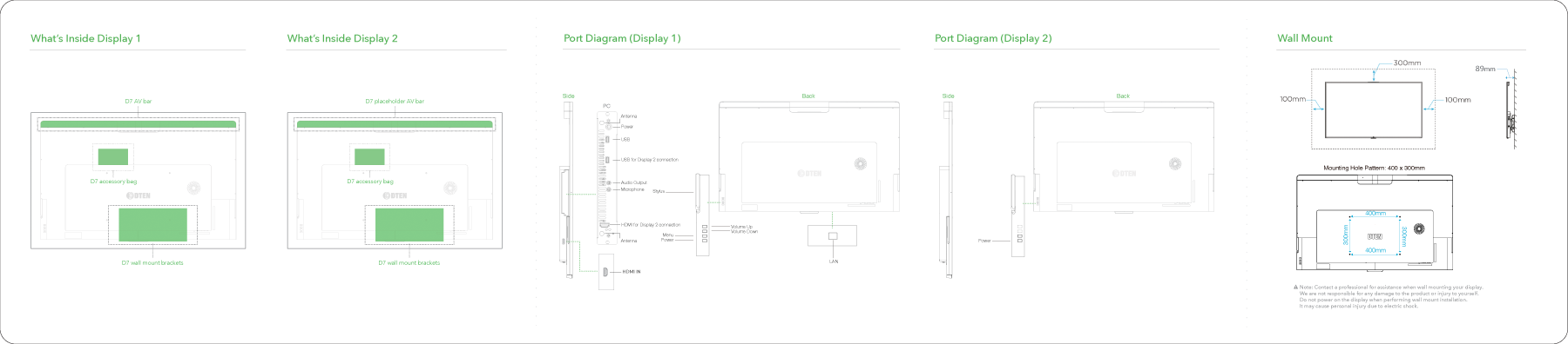 D7 55" Dual Product Guide – DTEN Help Center
